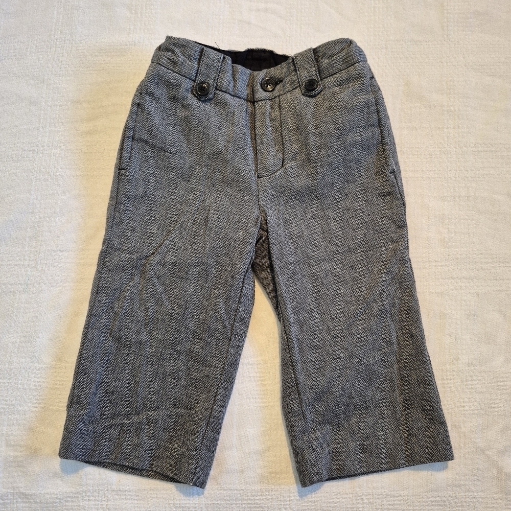 Janie and Jack boys size 12-18 months lined dress pants, adjustable waist, EUC